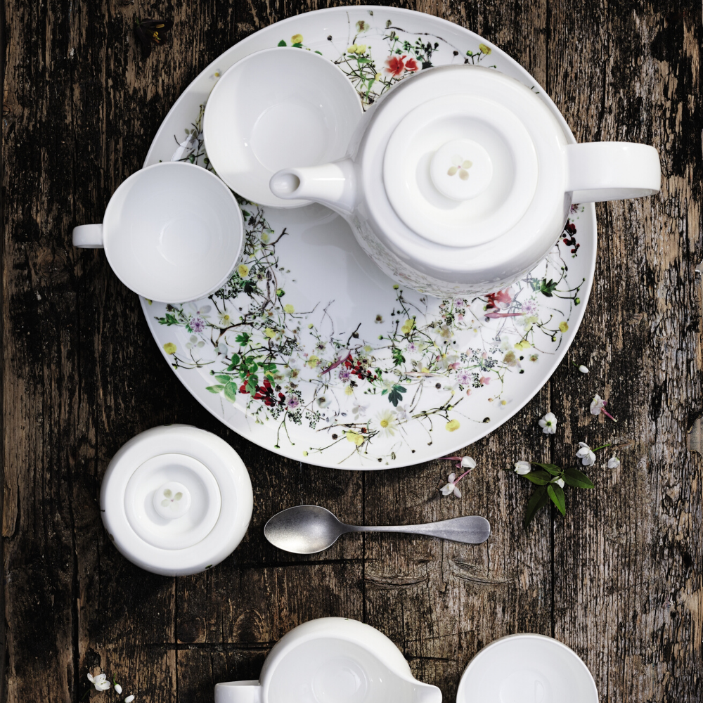 Rosenthal Untertasse 'Fleurs Des Alpes' – Elegantes Design Mit Wildblumen, Perfekt Für Die Kaffeetafel